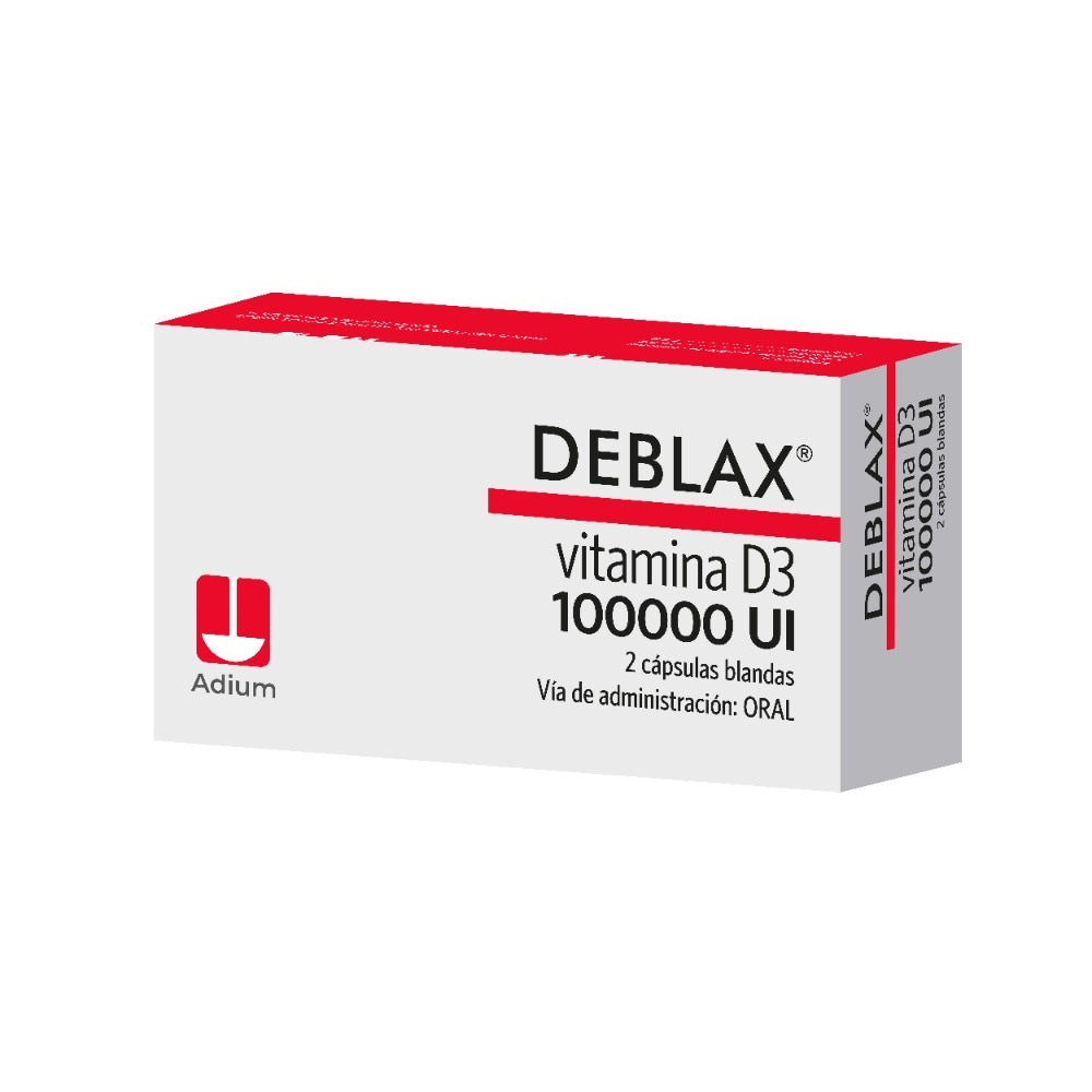 DEBLAX VITAMINA D3 CAPSULAS 100000 UI CAJA X 2 UNDS