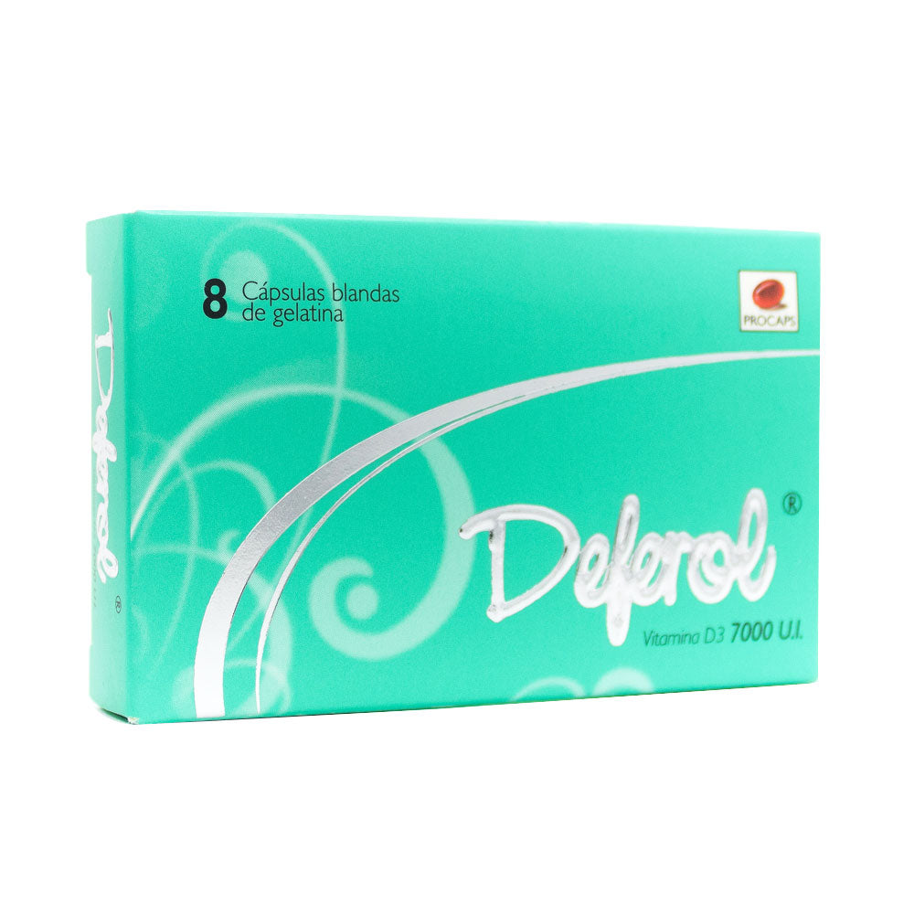 DEFEROL CBG CAPSULAS BLANDAS 7000UI CAJA X 8 UNDS
