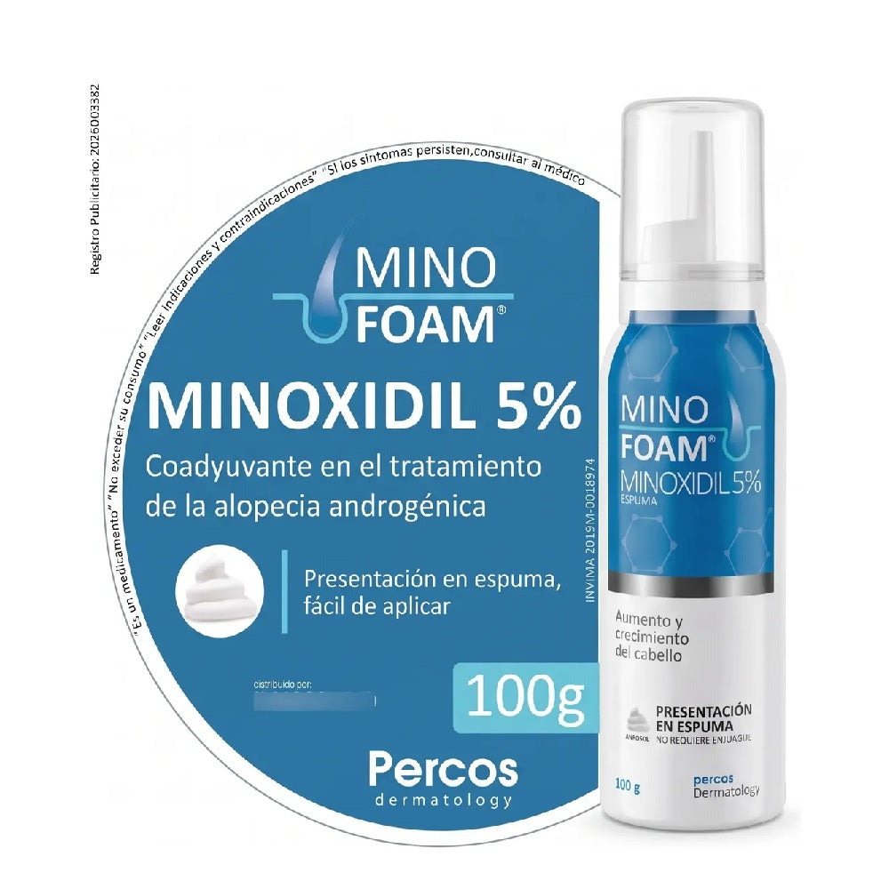 DERMATOLOGY MINOFOAM MINOXIDIL ESPUMA 5% CAJA 100 G