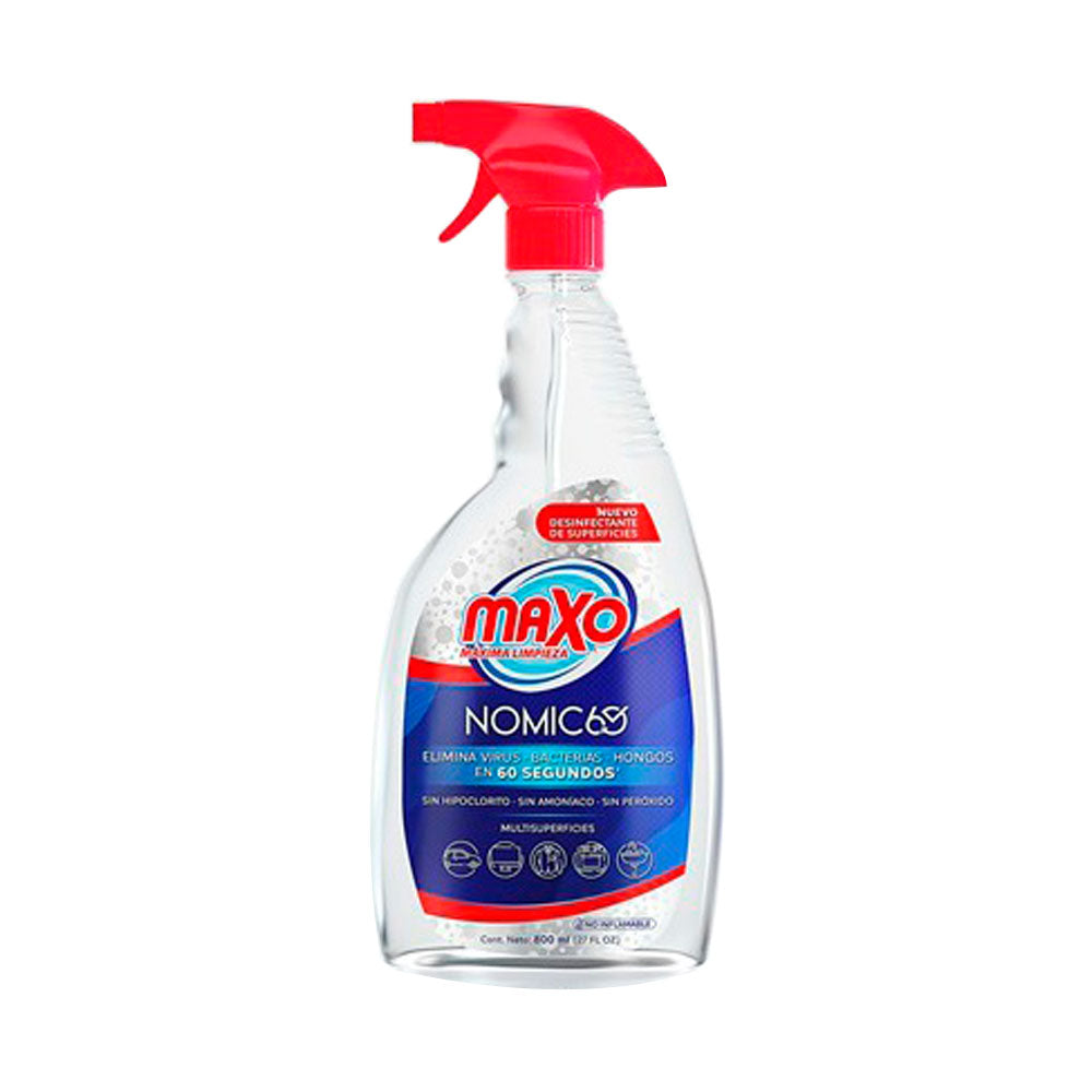 DESINFECTANTE MAXO NOMIC60 FRASCO VÁLVULA 800 ML