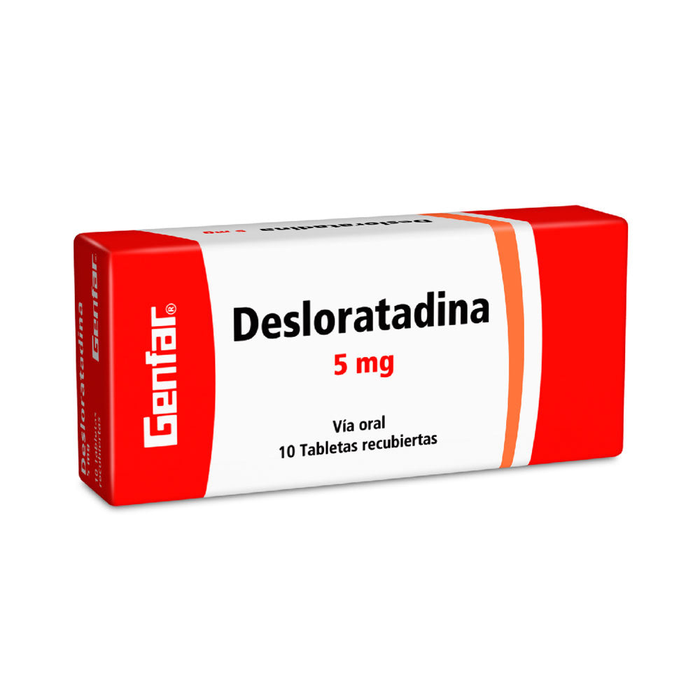 DESLORATADINA GENFAR TABLETAS 5 MG CAJA X 10 UNDS