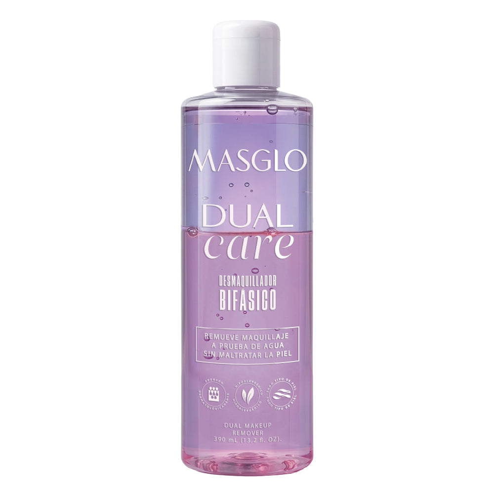DESMAQUILLADOR MASGLO DUAL CARE BIFASICO FRASCO 390 ML