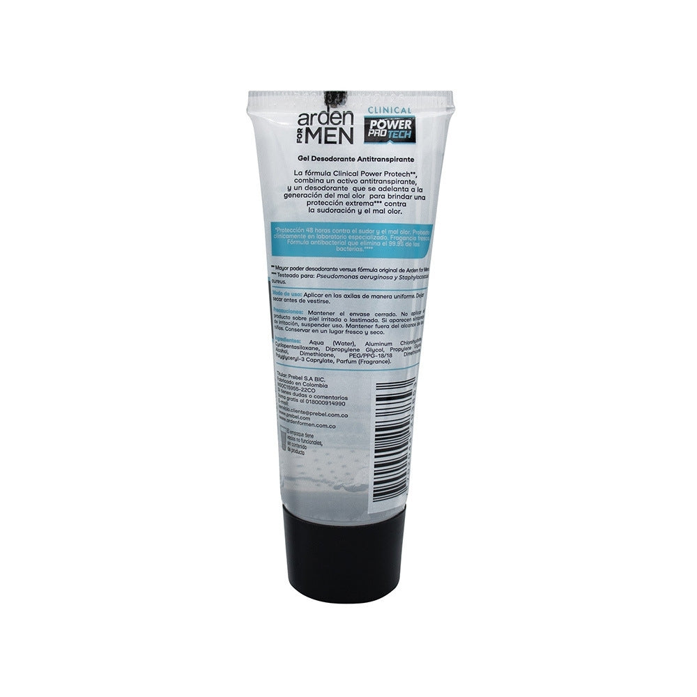 DESODORANTE ARDEN FOR MEN CLINICAL GEL TUBO 70 G
