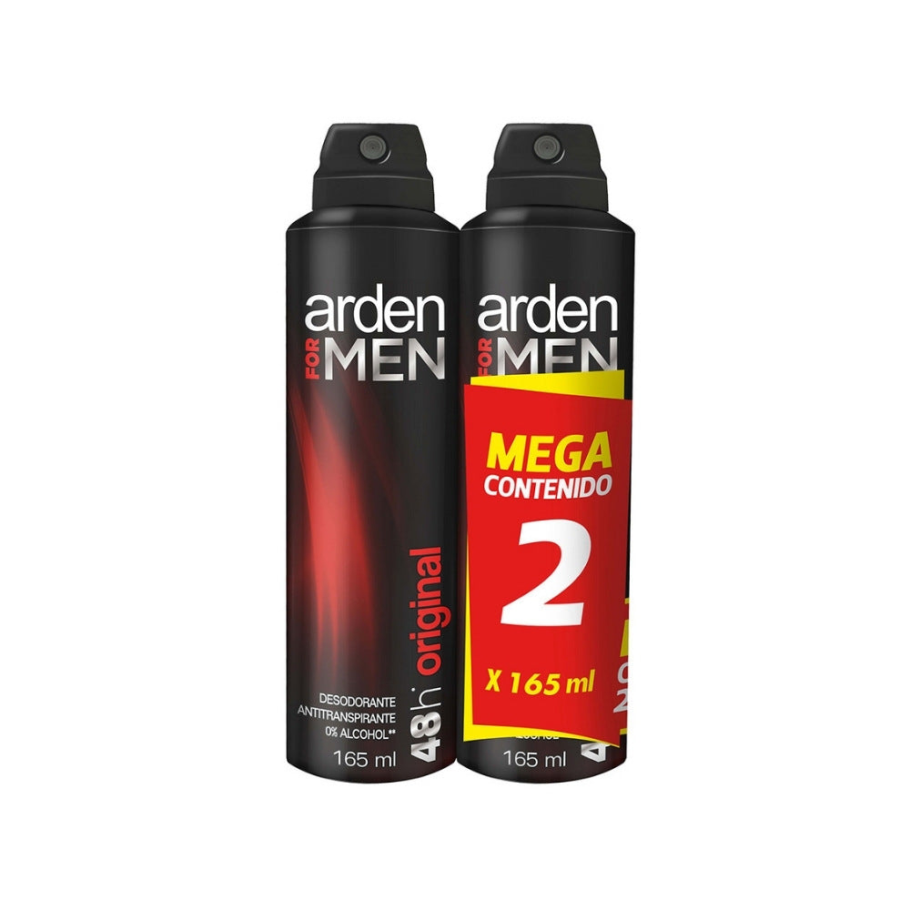 DESODORANTE ARDEN FOR MEN ORIGINAL P.E SPRAY 2 X165ML