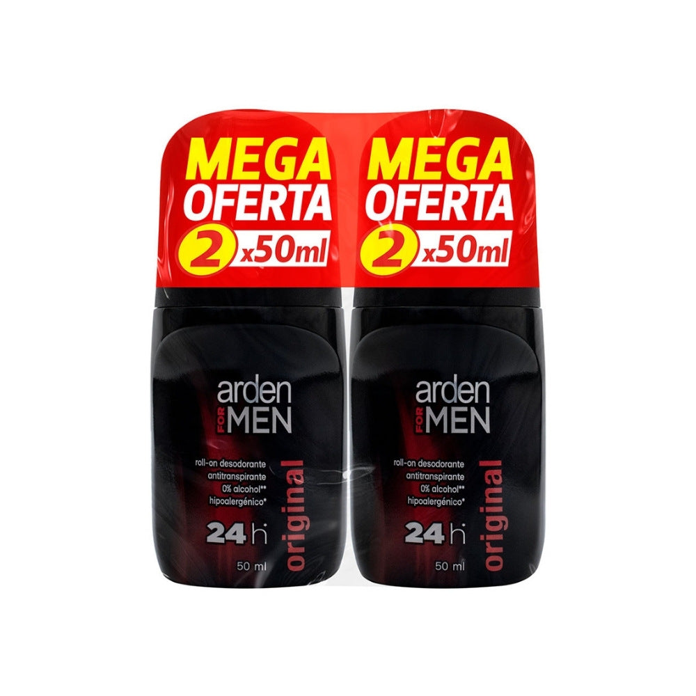 DESODORANTE ARDEN FOR MEN ORIGINAL PROM ROLL ON 2 X 50ML