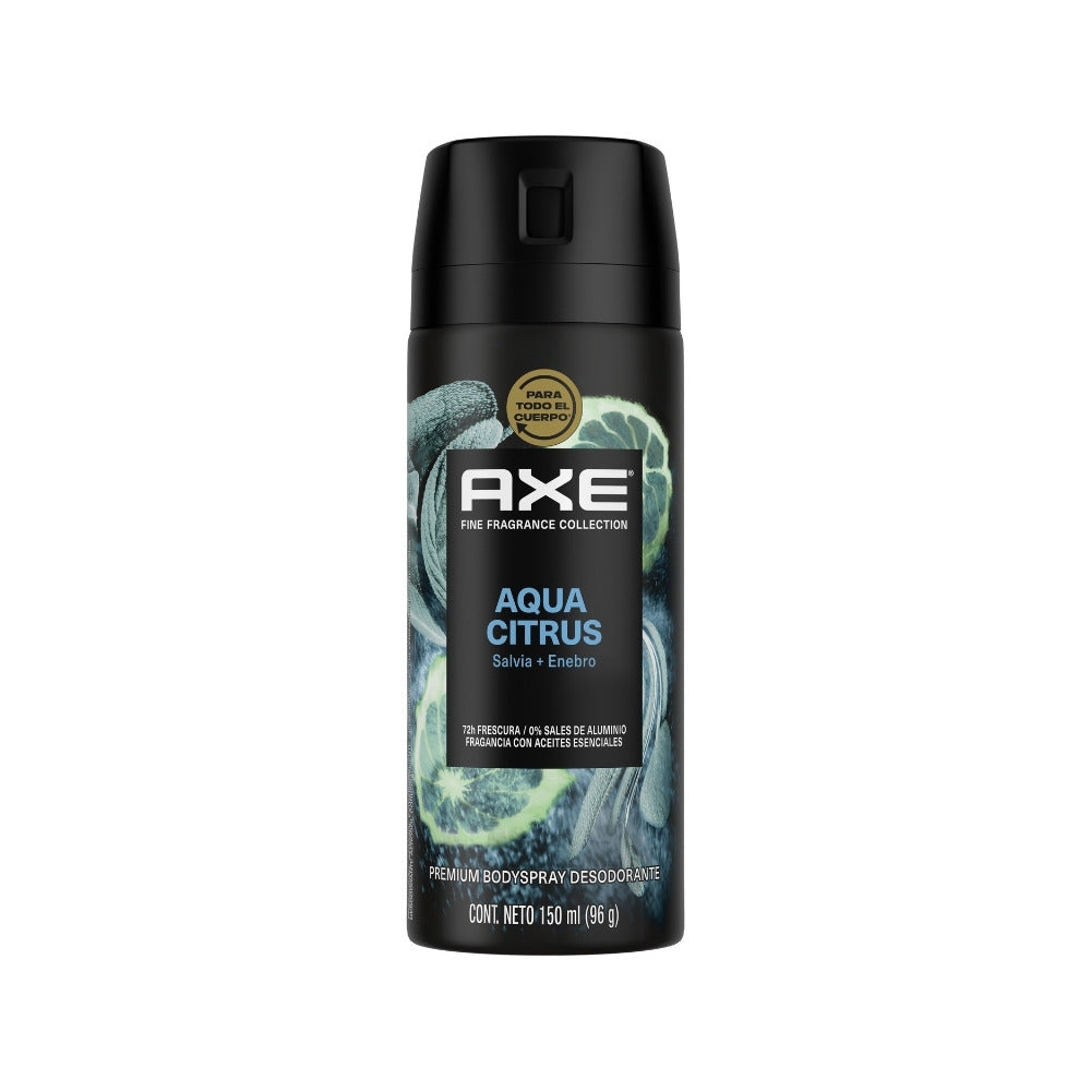 DESODORANTE AXE AQUA CITRUS SALVIA+ENEBRO SPRAY 150 ML