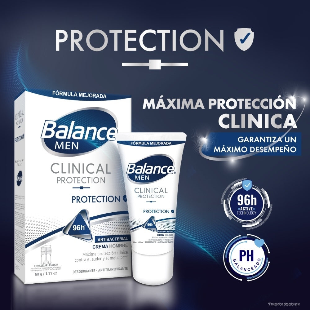 DESODORANTE BALANCE CLINICAL PROTECTION HOMBRE TUBO 30 G