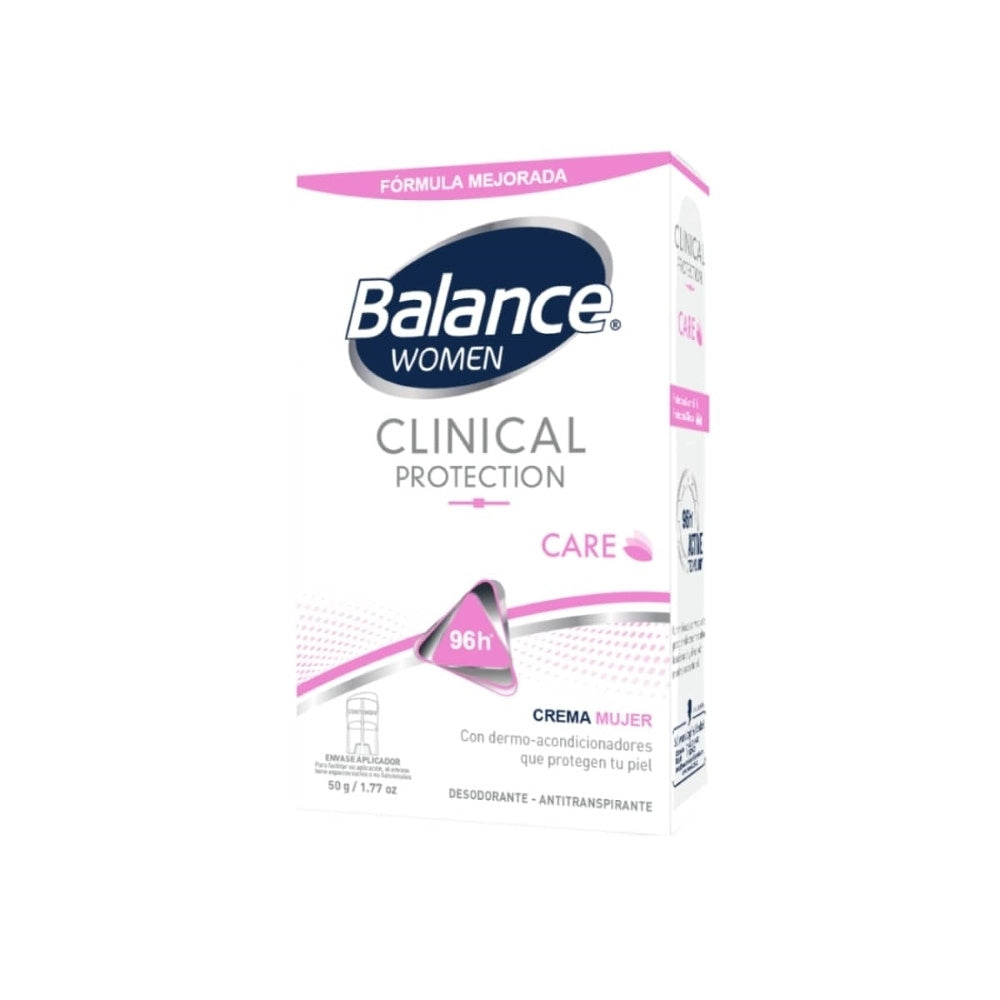 DESODORANTE CREMA BALANCE CLINICAL CARE MUJER CAJA 50 G