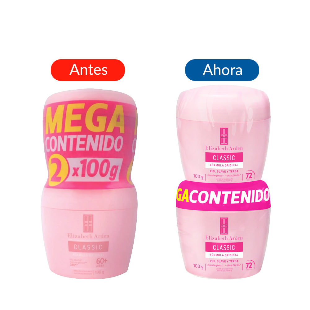 DESODORANTE CREMA ELIZABETH ARDEN P.E. 72 HRS POTE 2 X 100G