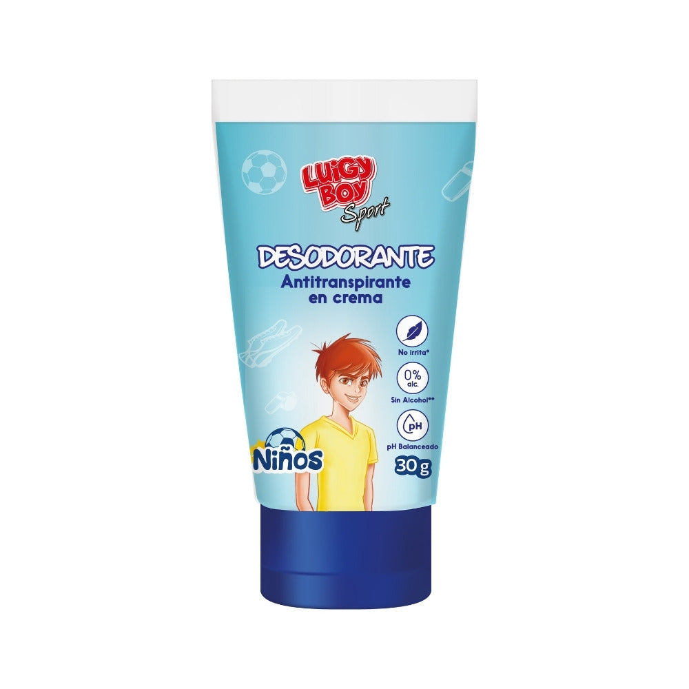 DESODORANTE CREMA LUIGY BOY SPORT TUBO 30 G