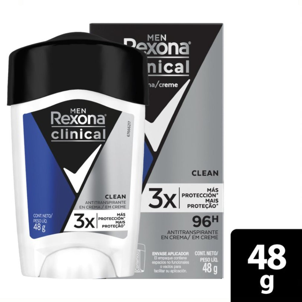 DESODORANTE CREMA REXONA MEN CLINICAL CAJA 48 G
