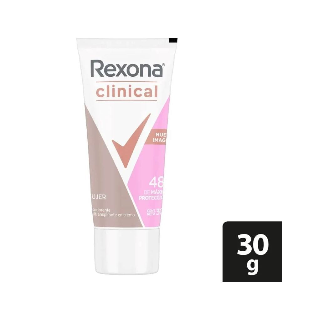 DESODORANTE CREMA REXONA WOMEN DEO CLINICAL TUBO 30 G