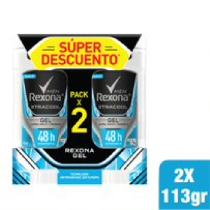 DESODORANTE GEL REXONA DEO AP XTRACOOL FRASCO 2 X 113G