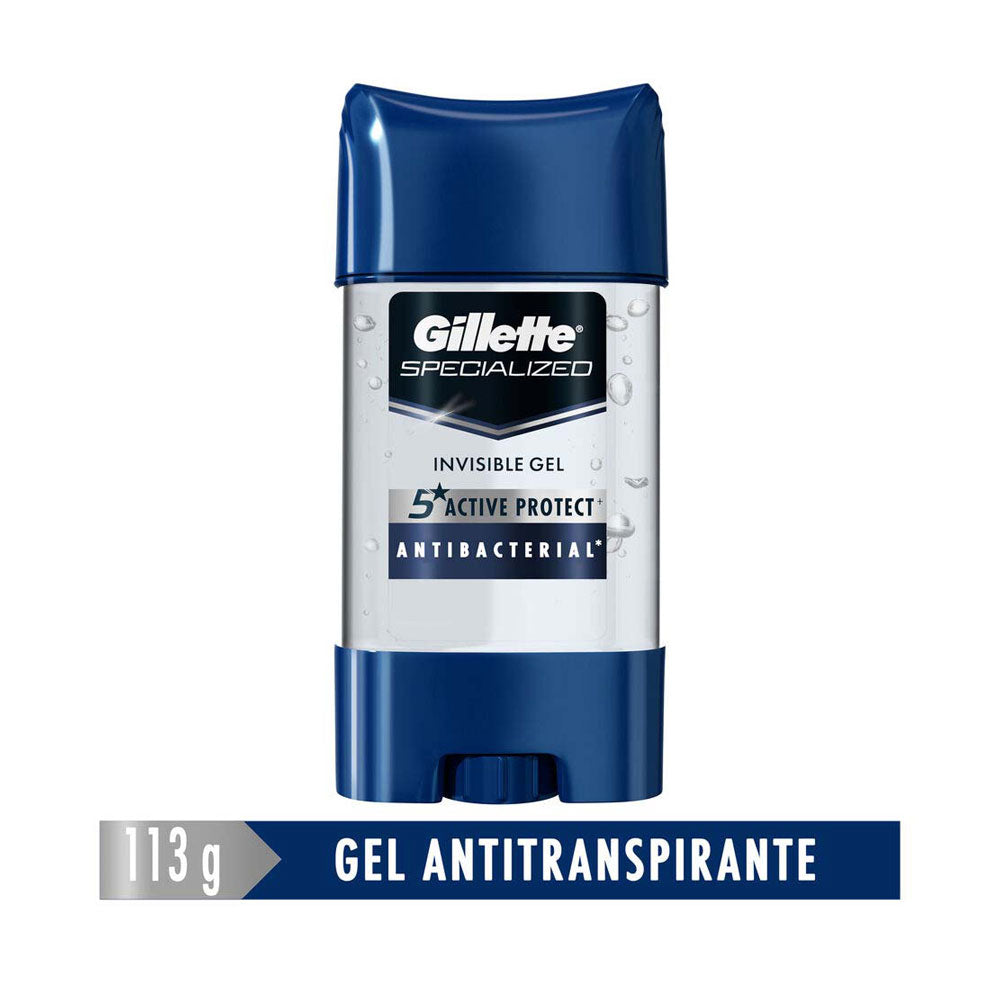 DESODORANTE GILLETTE CLEAR GEL ANTIBACTER BARRA 113 G