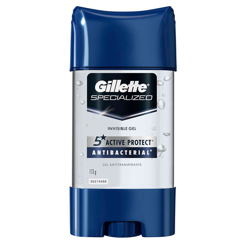 DESODORANTE GILLETTE CLEAR GEL ANTIBACTER BARRA 113 G