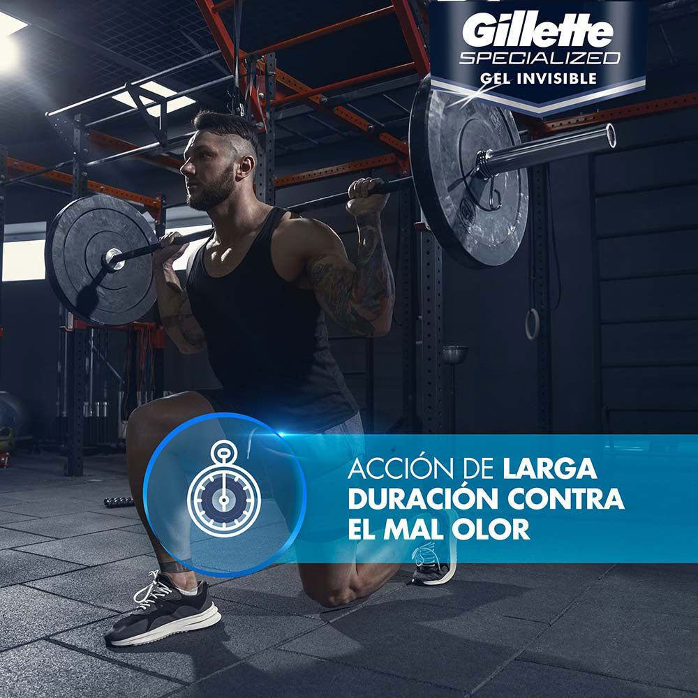DESODORANTE GILLETTE CLEAR GEL ANTIBACTER BARRA 113 G
