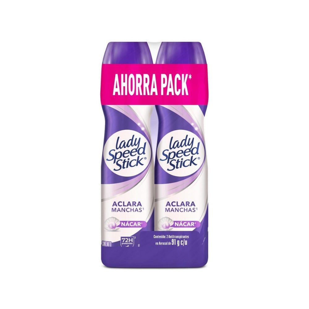 DESODORANTE LADY SPEED STICK DERMA ACLARADO SPRAY 2 X 165ML