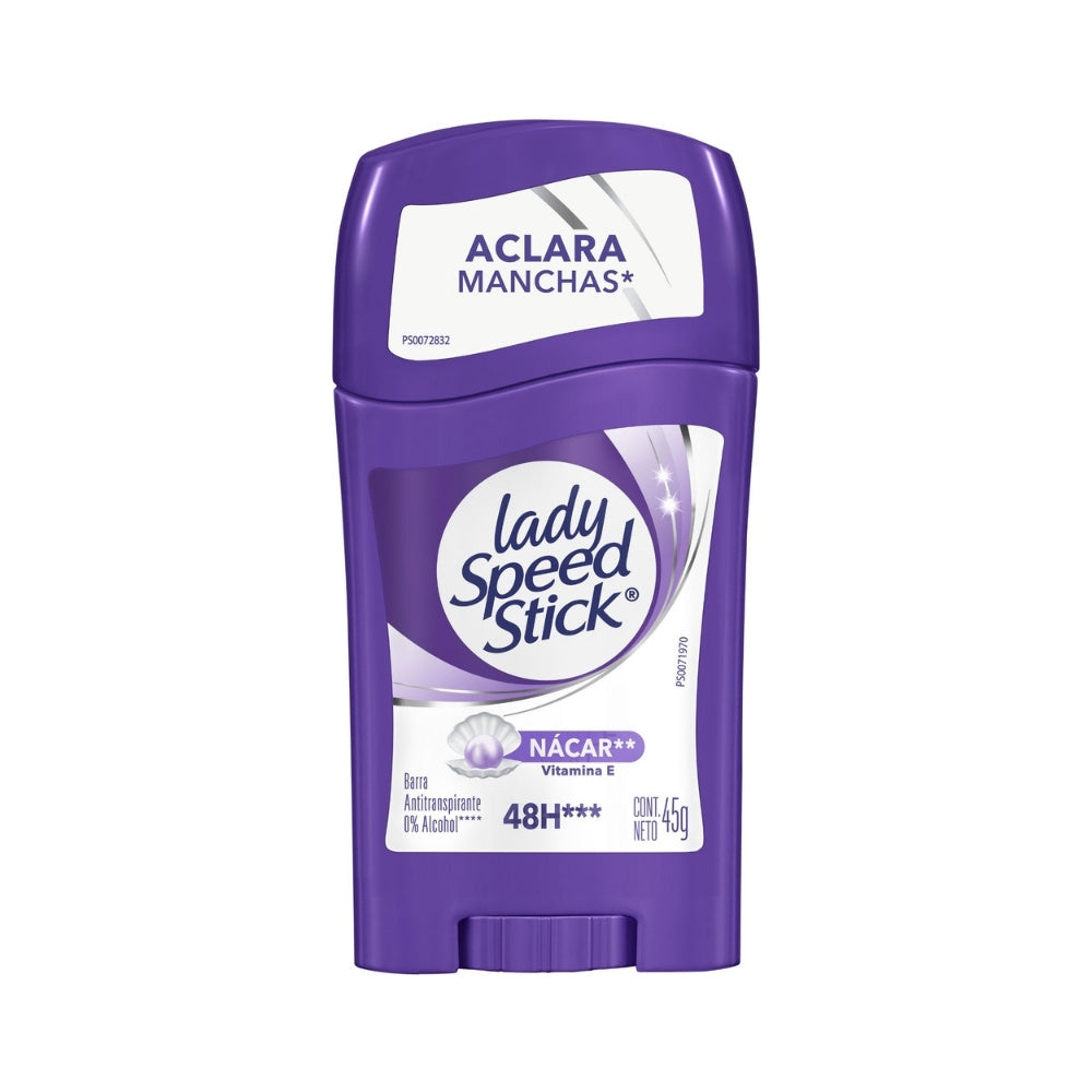 DESODORANTE LADY SPEED STICK DERMA NACAR BARRA 45 G