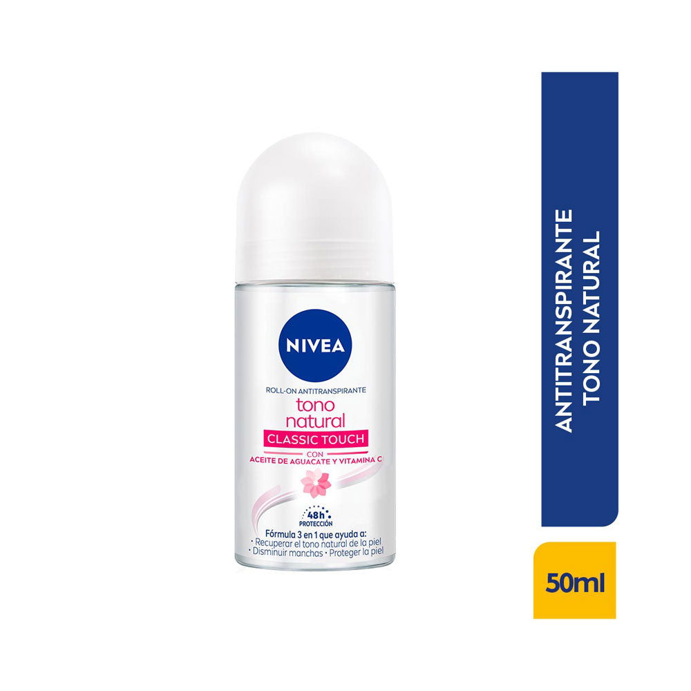 DESODORANTE NIVEA ACLARADO NATURAL ROLL ON 50 ML