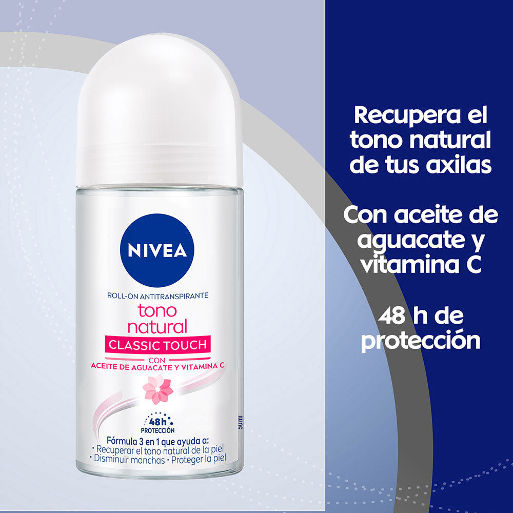 DESODORANTE NIVEA ACLARADO NATURAL ROLL ON 50 ML