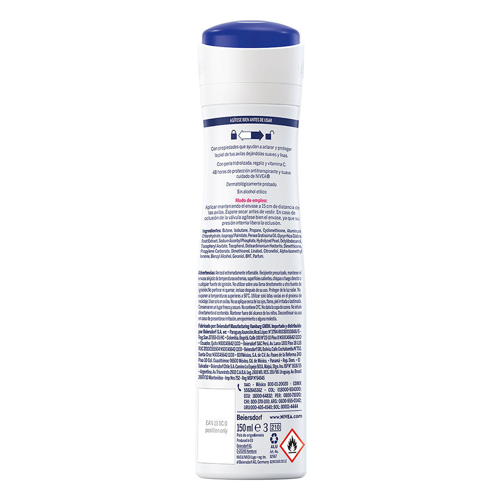DESODORANTE NIVEA ACLARADO NATURAL SPRAY 150 ML