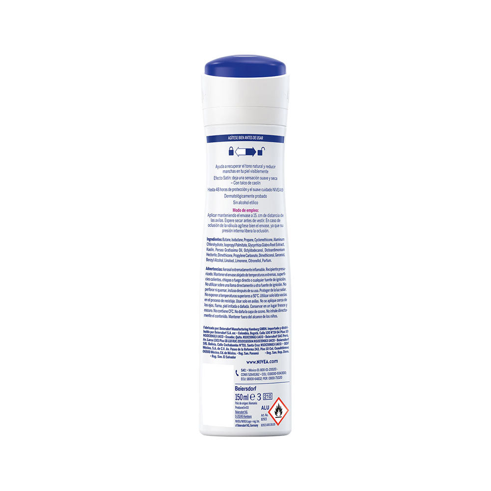 DESODORANTE NIVEA ACLARADO SATIN SPRAY OFERTA 2 X 150ML