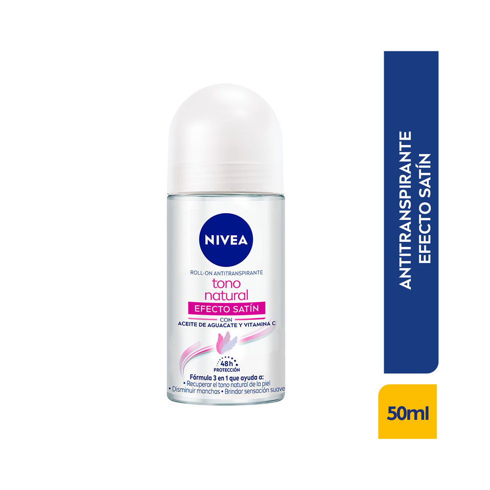 DESODORANTE NIVEA ACLARANTE EFECTO SATIN ROLLON 50 ML