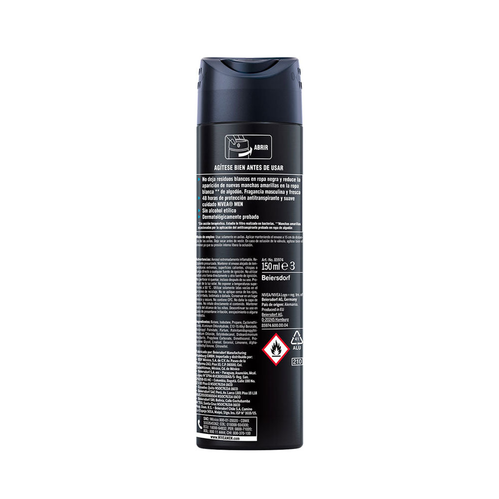 DESODORANTE NIVEA BLACK WHITE FRESH SPRAY 150 ML