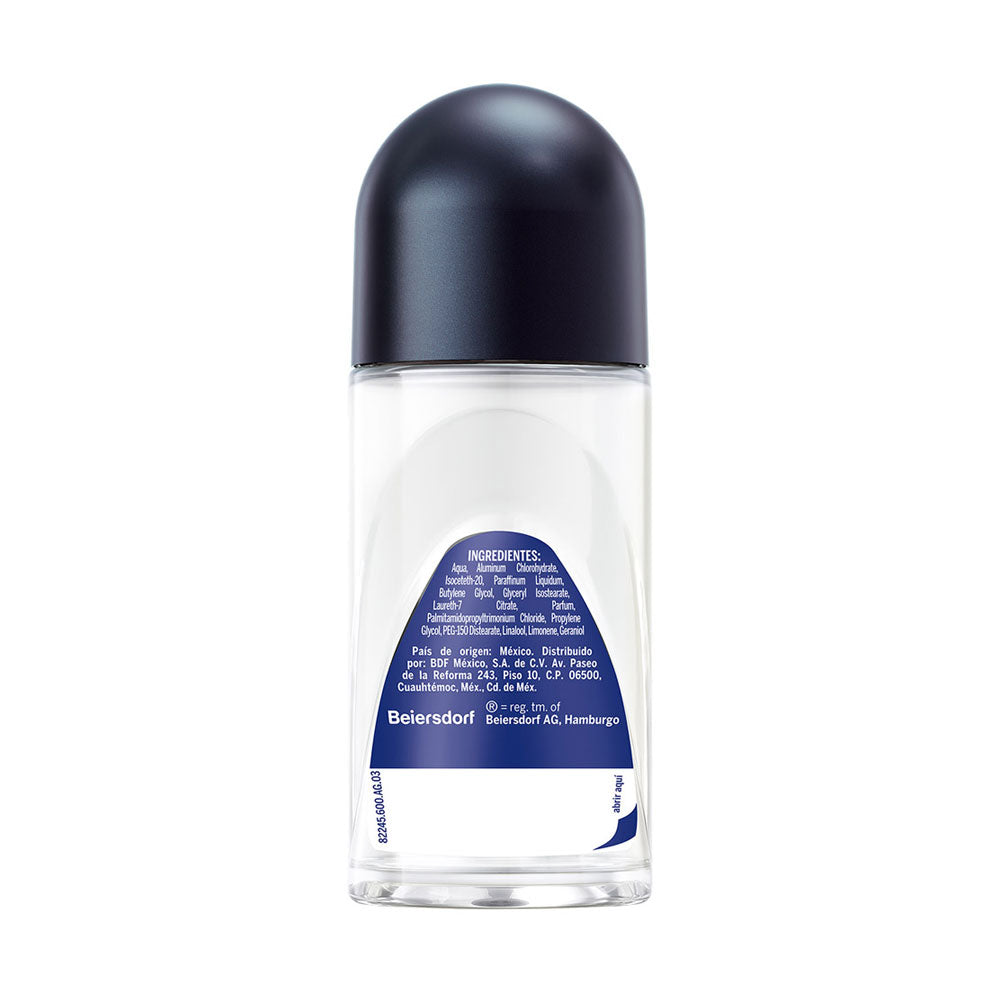 DESODORANTE NIVEA BLACK WHITE MASCULINO ROLL ON 50 ML