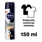 DESODORANTE NIVEA BLACK WHITE ULTIMATE IMP SPRAY 150 ML