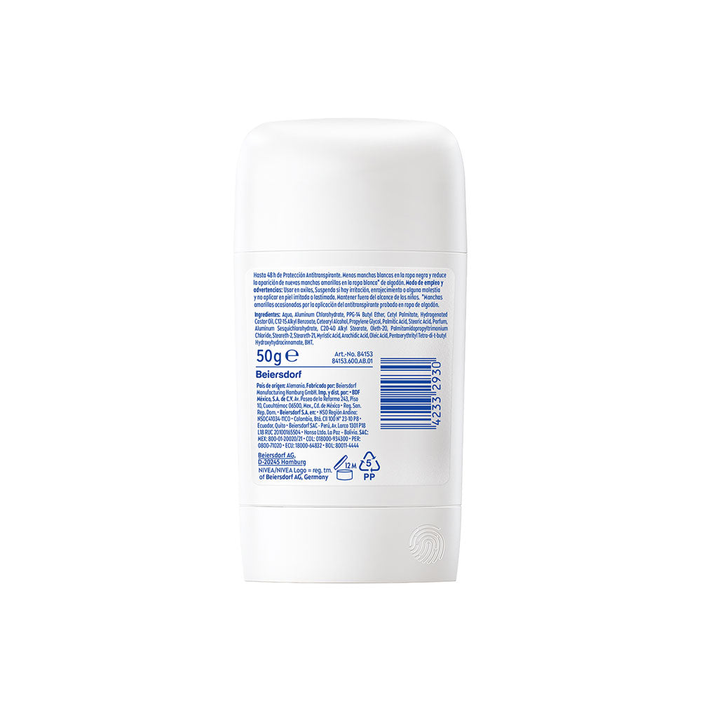 DESODORANTE NIVEA BLACK/WHITE FEM BARRA 42 G
