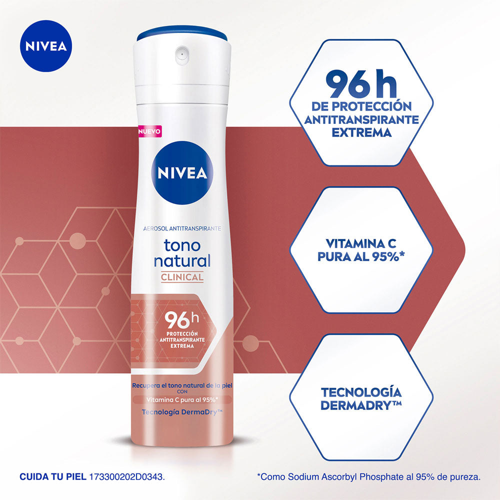 DESODORANTE NIVEA CLINICAL SPRAY 150ML OFERTA 2 X 150ML