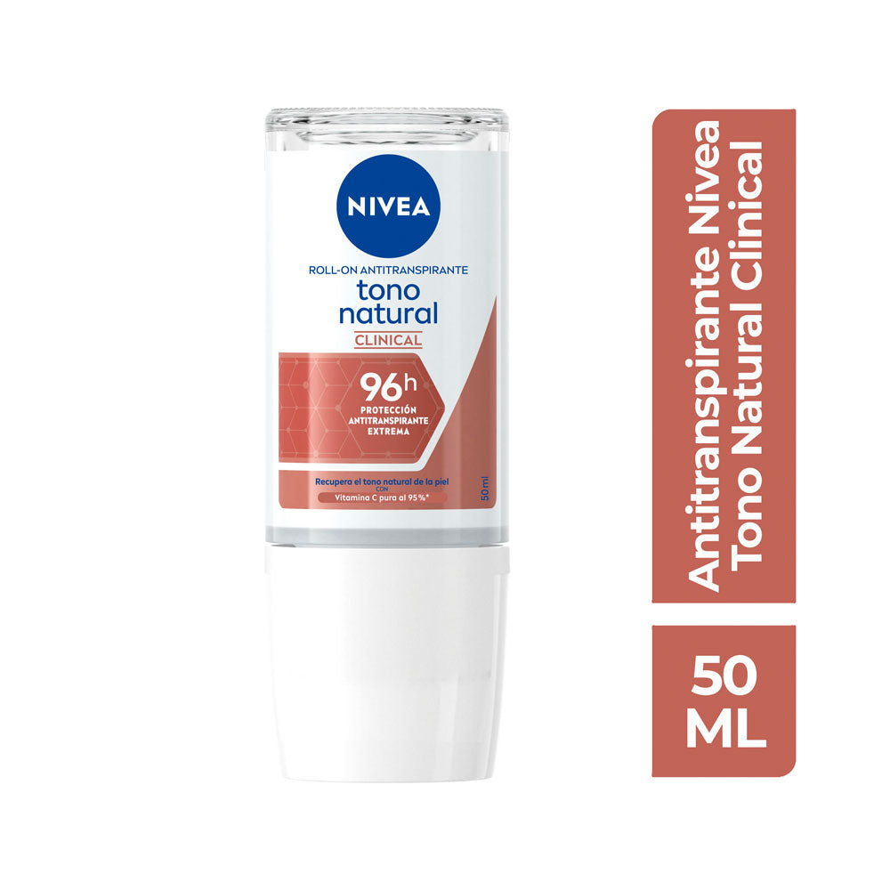 DESODORANTE NIVEA CLINICAL TONO NATURAL ROLL ON 50 ML