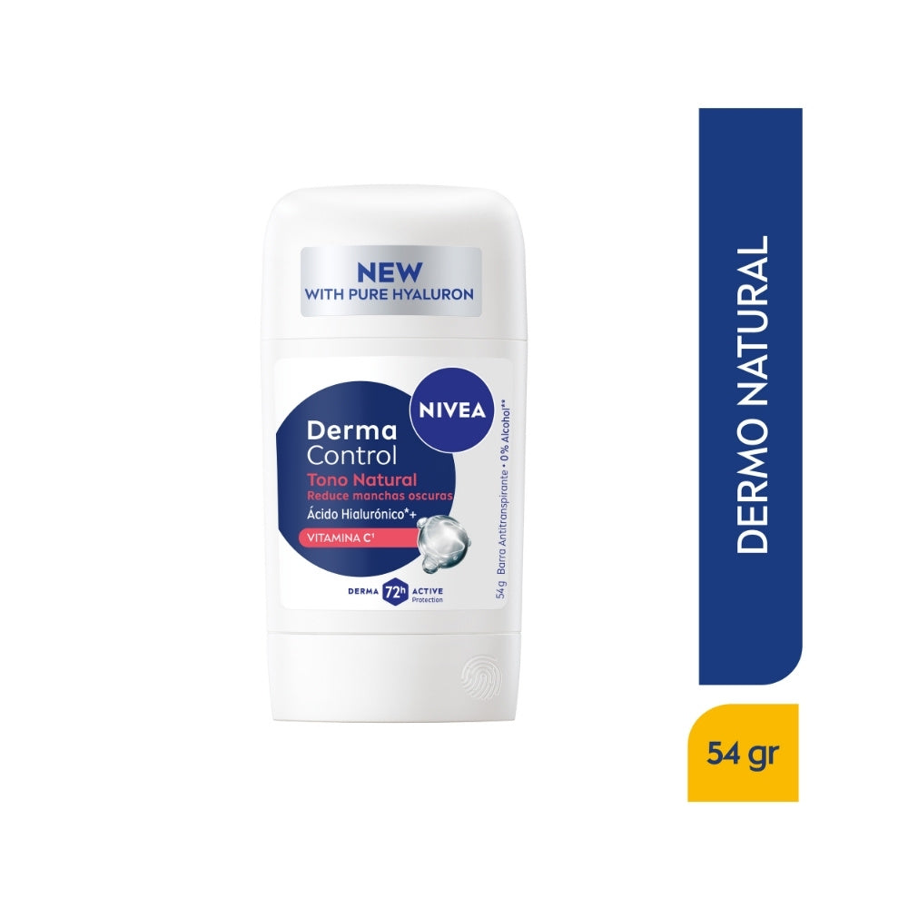DESODORANTE NIVEA DERMA CONTROL MUJER TONO NATURAL BARRA 50 ML