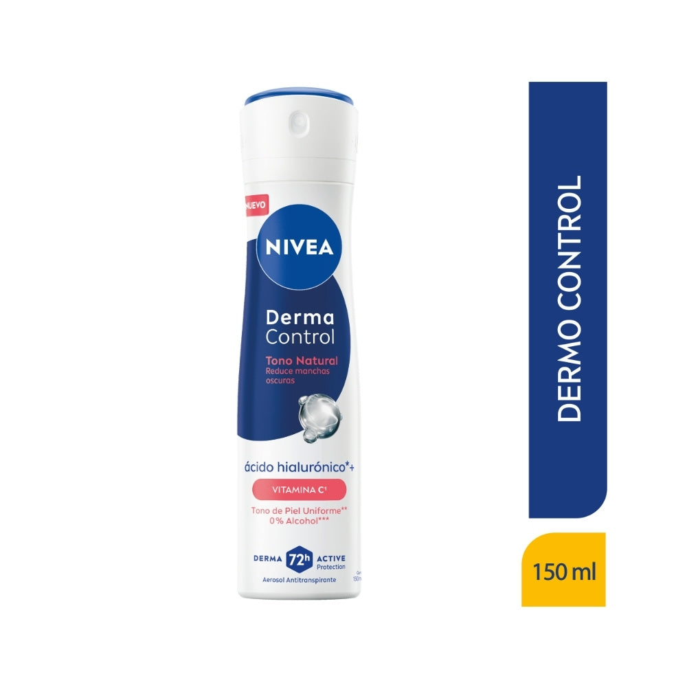 DESODORANTE NIVEA DERMA CONTROL MUJER TONO NATURAL SPRAY 150 ML