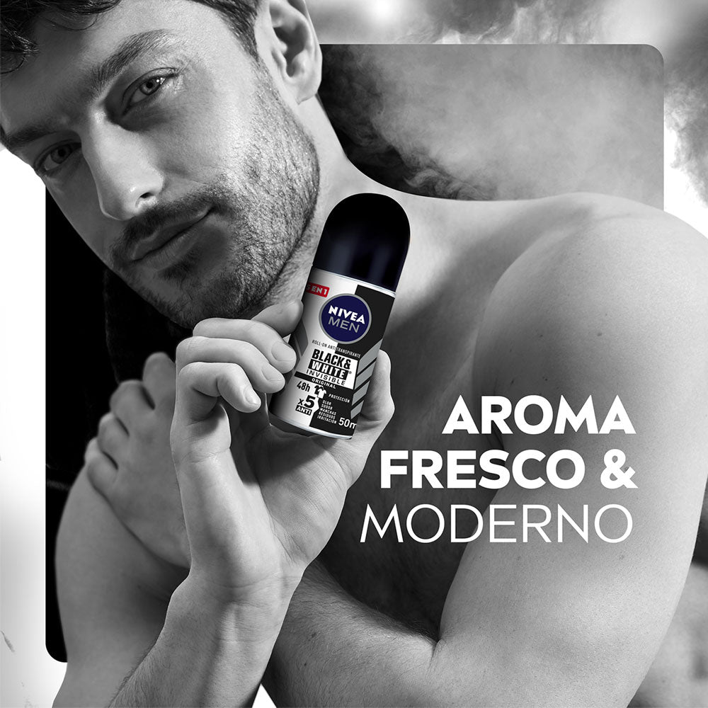 DESODORANTE NIVEA MAN BLACK WHITE OFERTAX2 ROLLON 50 ML