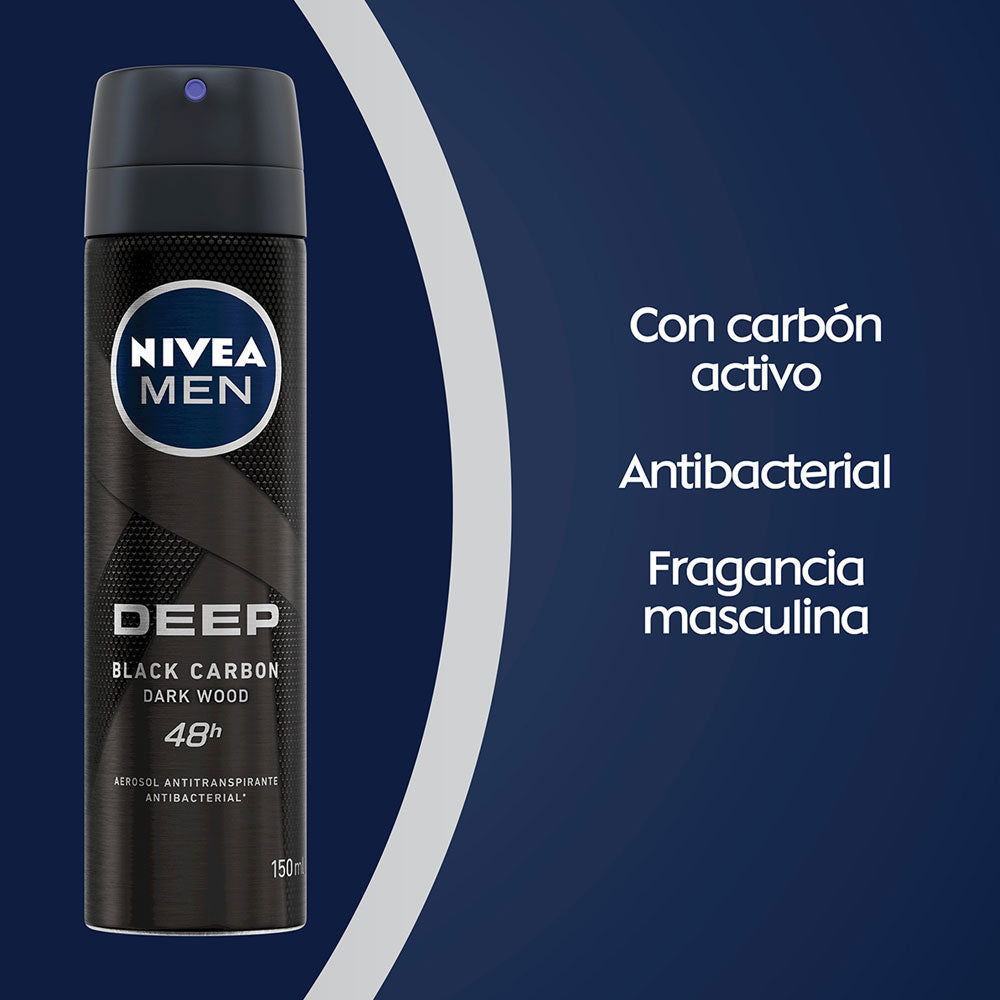 DESODORANTE NIVEA MEN DEEP AEROSOL 150 ML