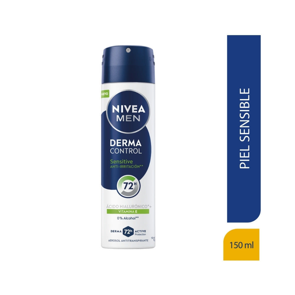 DESODORANTE NIVEA MEN DERMA CONTROL SENSITIVE SPRAY 150 ML