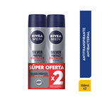 DESODORANTE NIVEA SILVER SPRAY X 2 UNDS