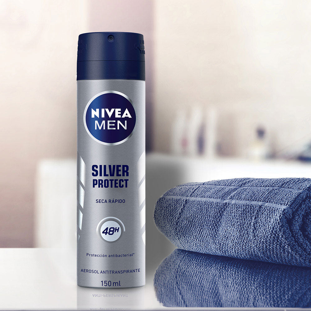 DESODORANTE NIVEA SILVER SPRAY X 2 UNDS