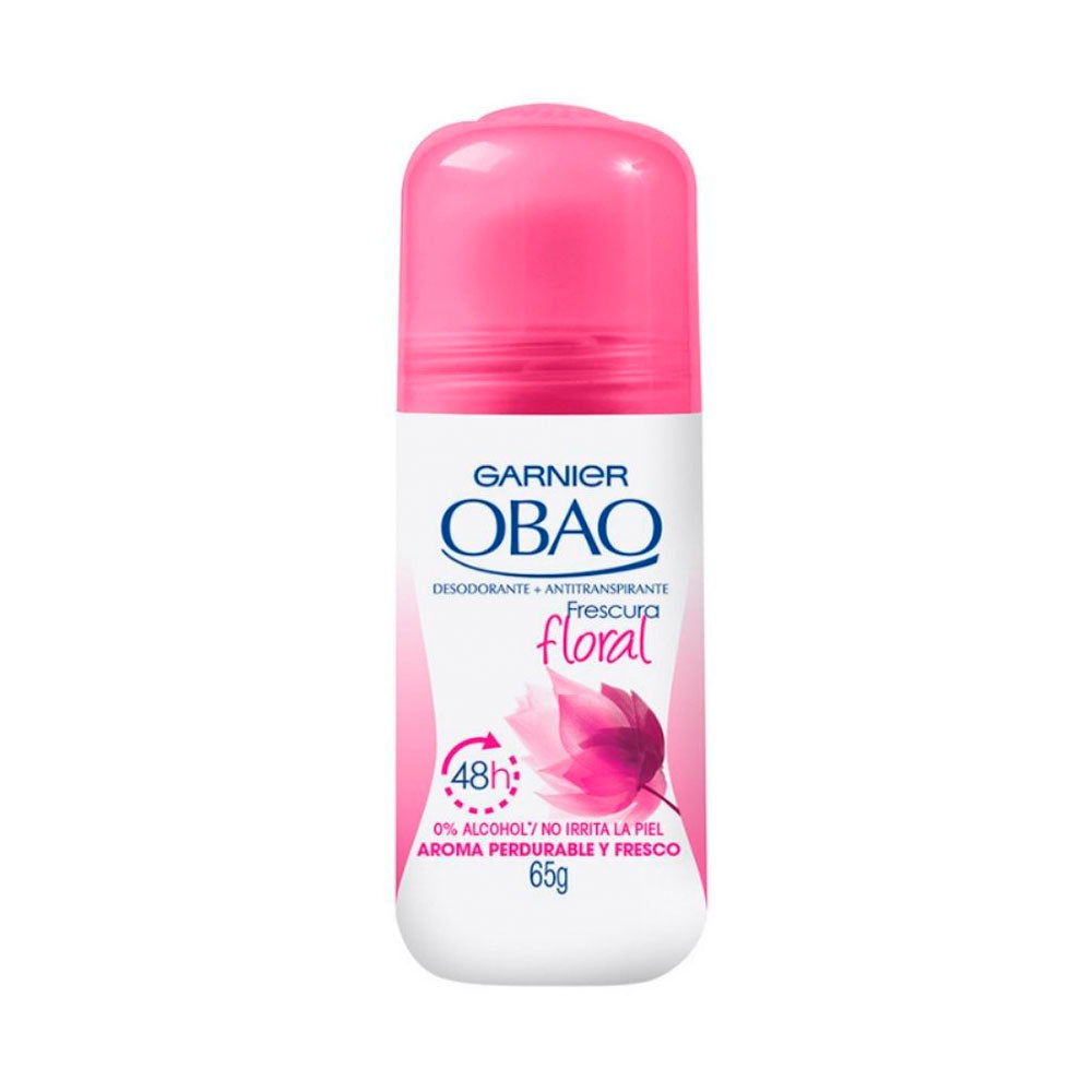 DESODORANTE OBAO FRESCURA FLORAL ROSA ROLL ON 65 G