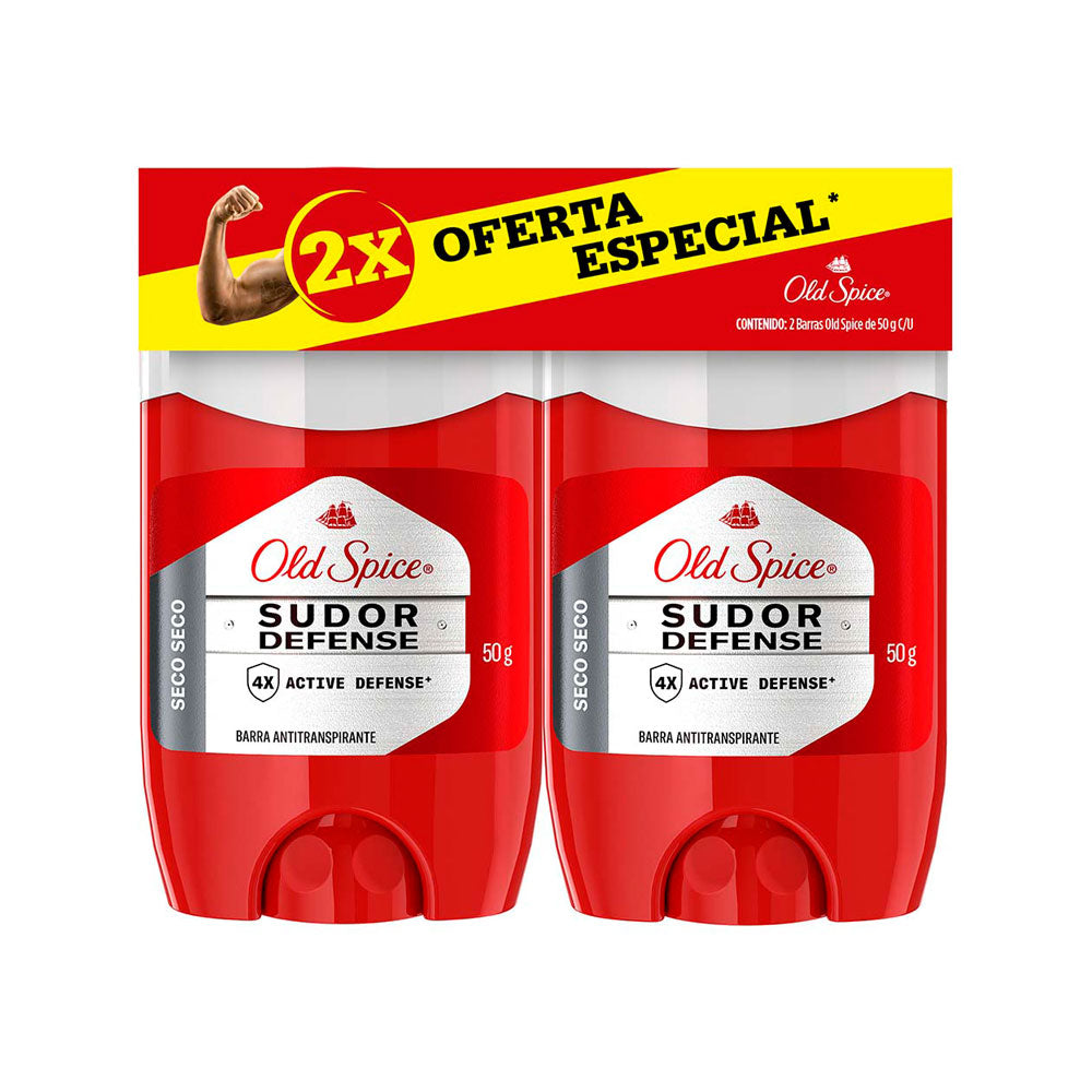DESODORANTE OLD SPICE DEFENSE BARRA 2X50 PRECIO ESPECIAL