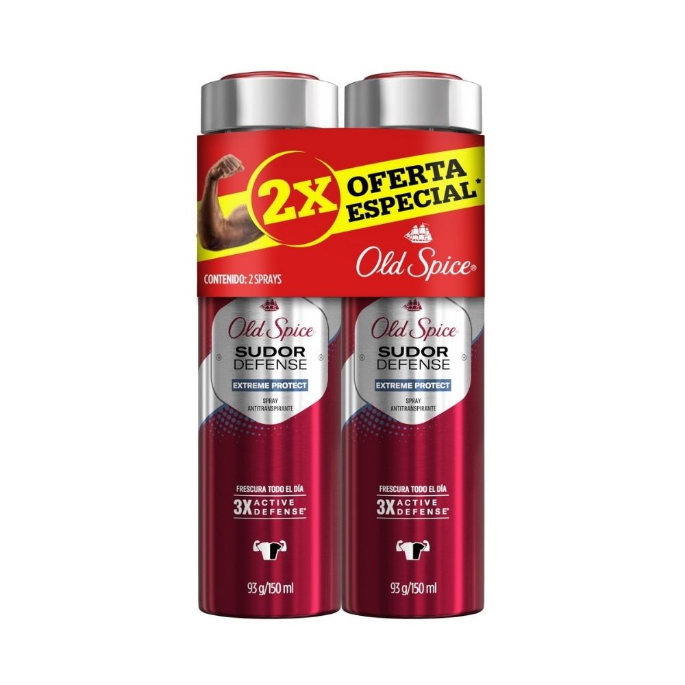 DESODORANTE OLD SPICE SPRAY SECO SECO 93G/ 150ML PACK X 2 UNDS