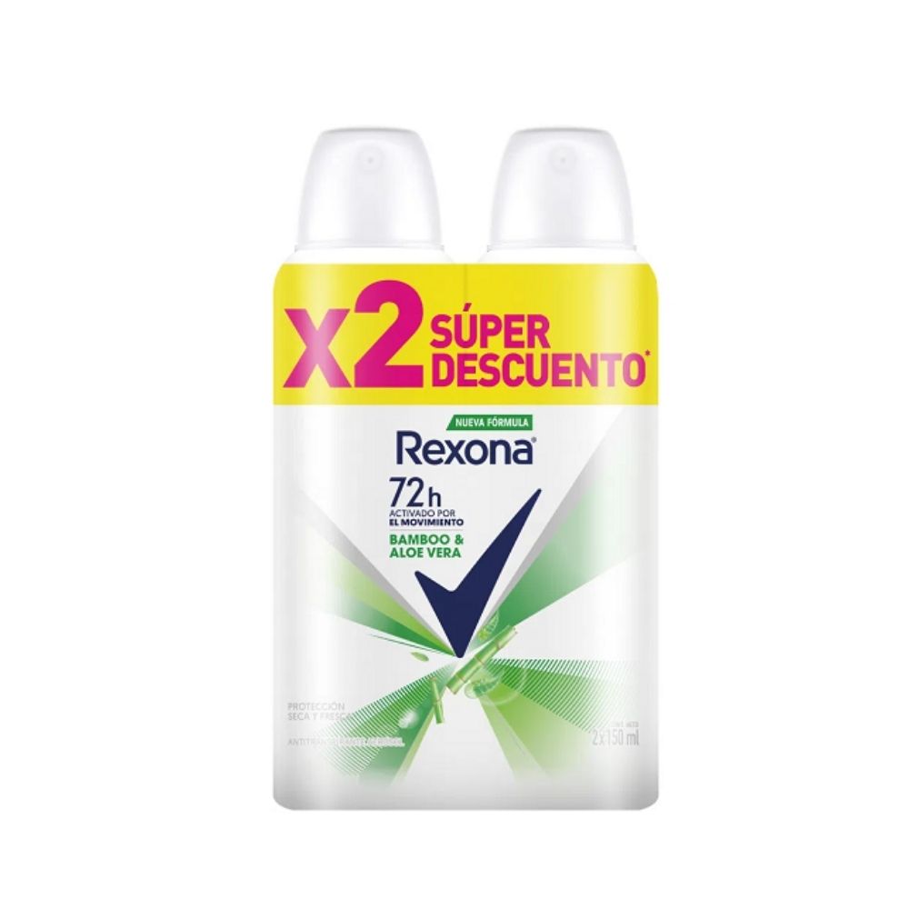 DESODORANTE REXONA BAMBOO P.ESPECIAL AEROSOL 2 X 90G