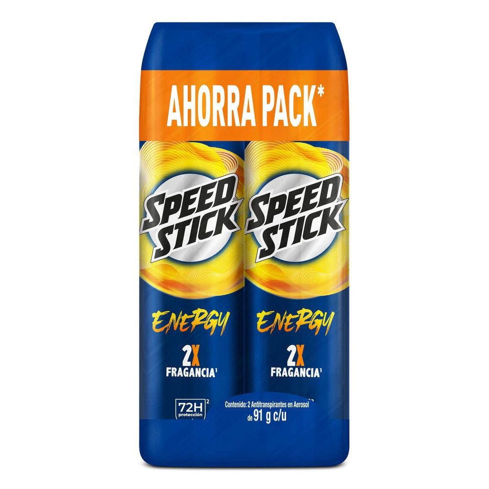 DESODORANTE SPEED STICK ENERGY SPRAY 2 X 91G