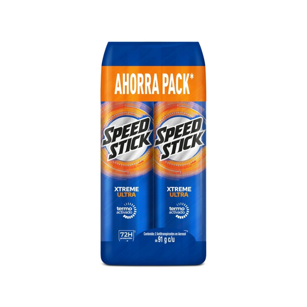 DESODORANTE SPEED STICK XTREME ULTRA AEROSOL 2 X 91G