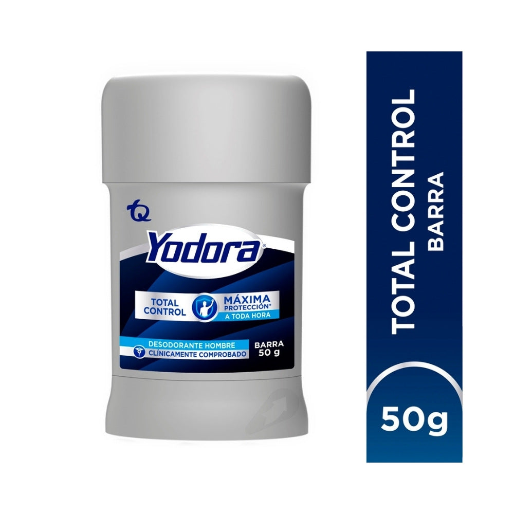 DESODORANTE YODORA TOTAL CONTROL BARRA 50 G