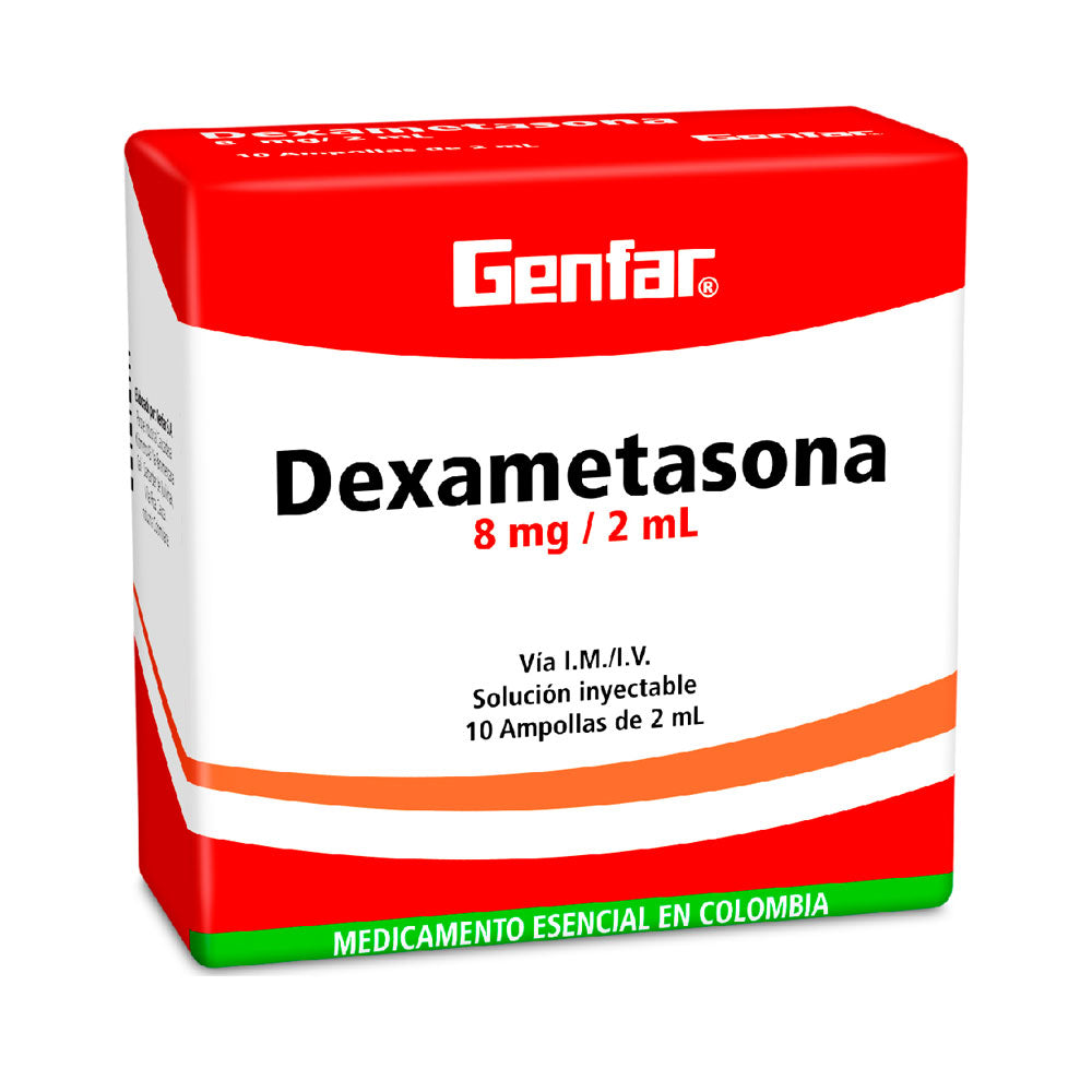 DEXAMETASONA GF 2 ML AMPOLLAS 8 MG CAJA X 10 UNDS