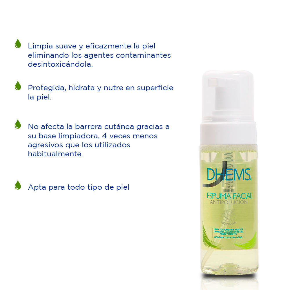 DHEMS FACIAL ANTIPOLUCION ESPUMA CAJA 160 ML