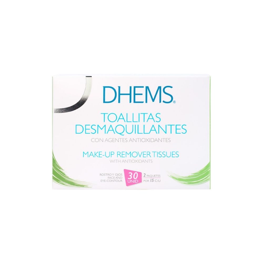 DHEMS TOALLITAS DESMAQUILLADORAS BOLSA 2 X 15 UNDS